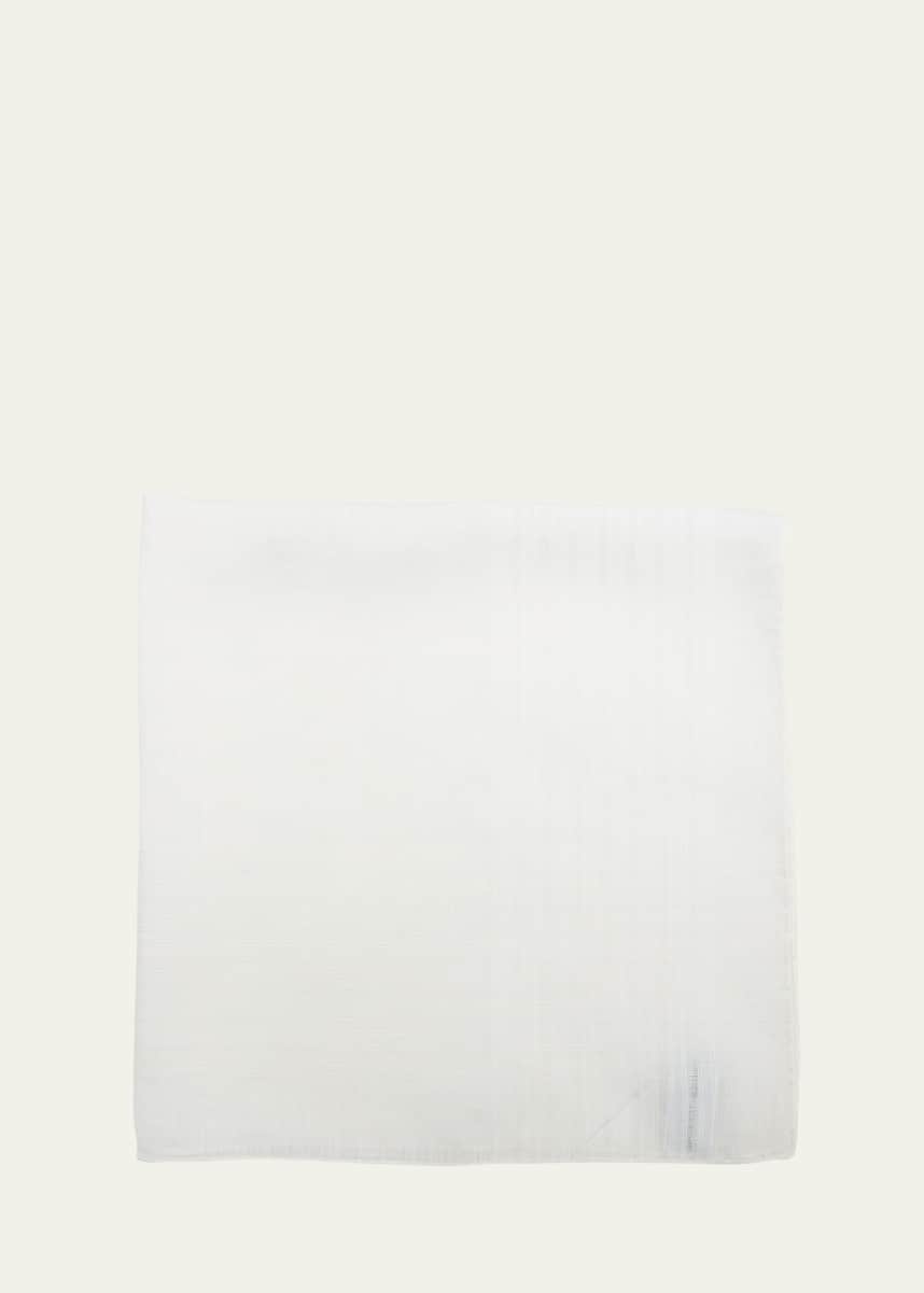 Simonnot Godard Men's Signature Cotton-Linen Handkerchief
