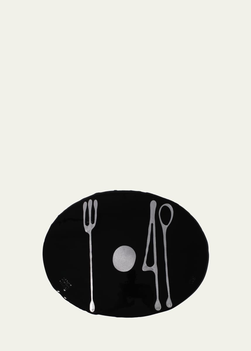 CORSI Black and Silver Table Mate Placemat