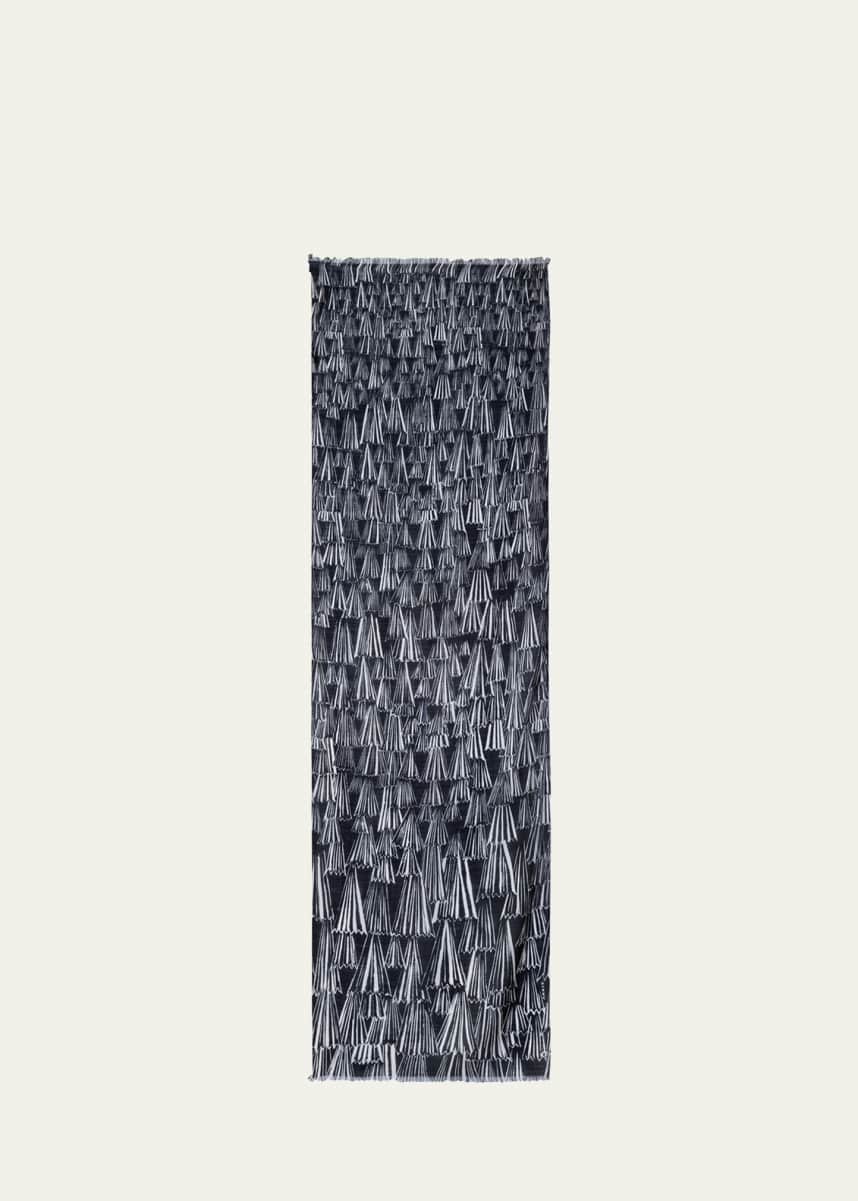 Akris Cashmere Silk Asagao Print Scarf