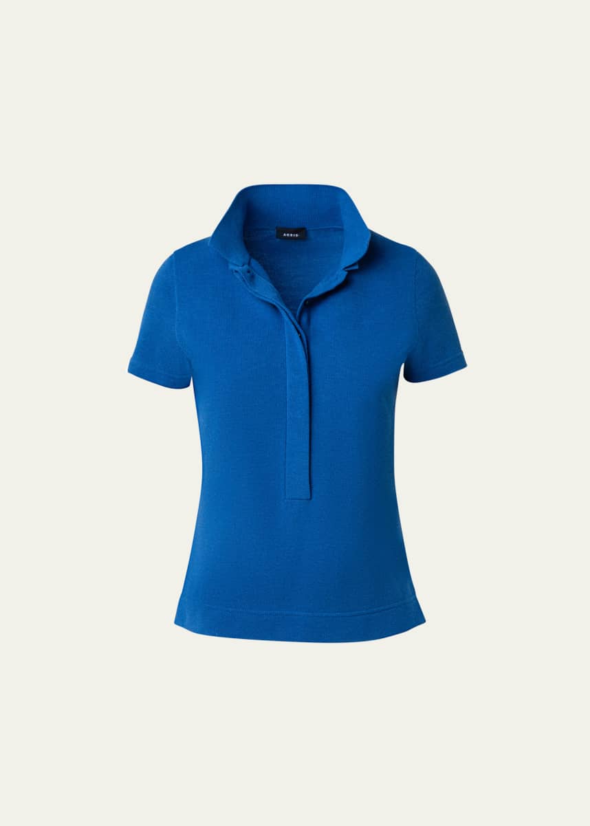 HOMMEGIRLS Embroidered merino wool polo shirt