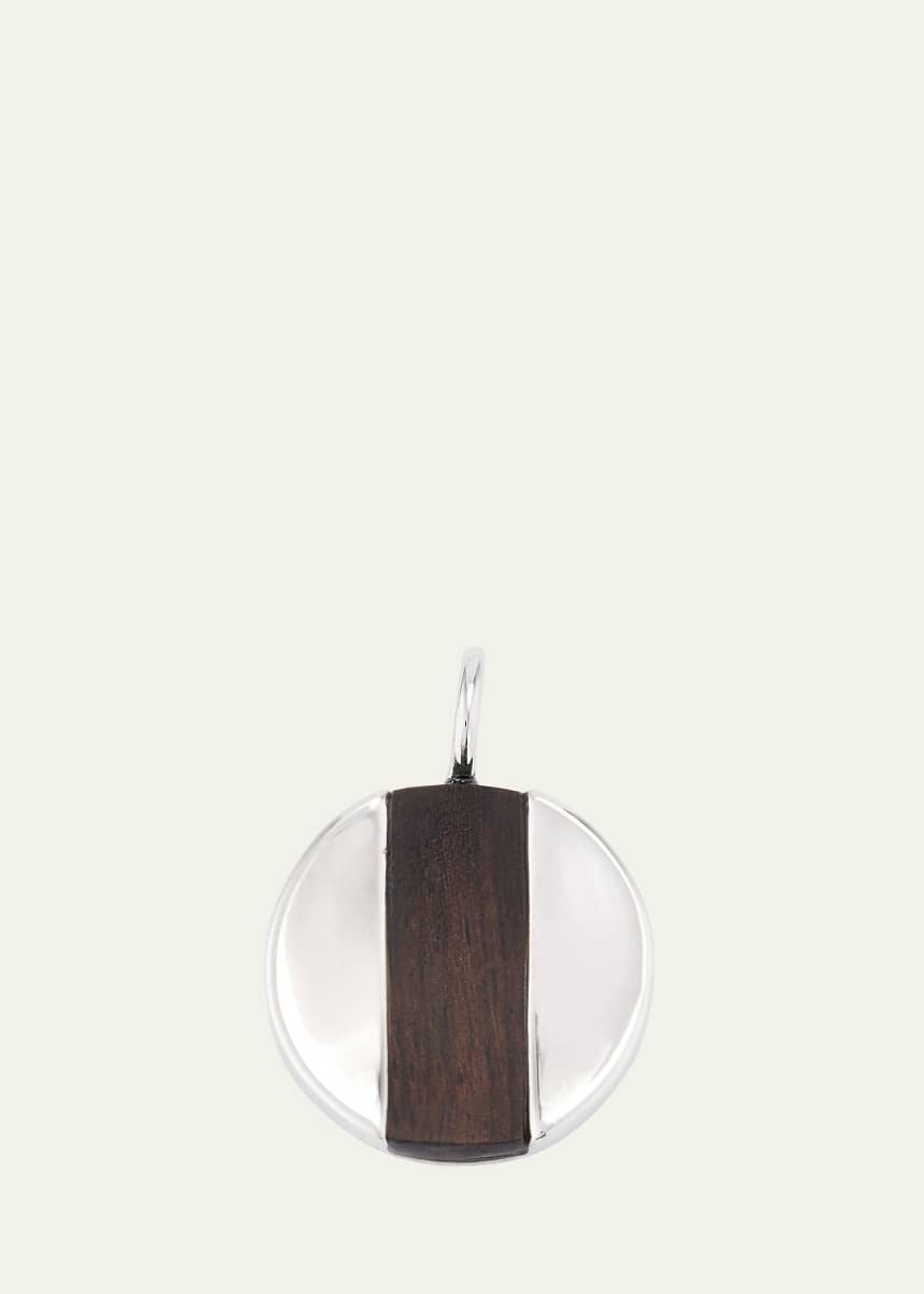 KINRADEN Men's Sterling Silver Mpingo Hardwood Oskar Pendant