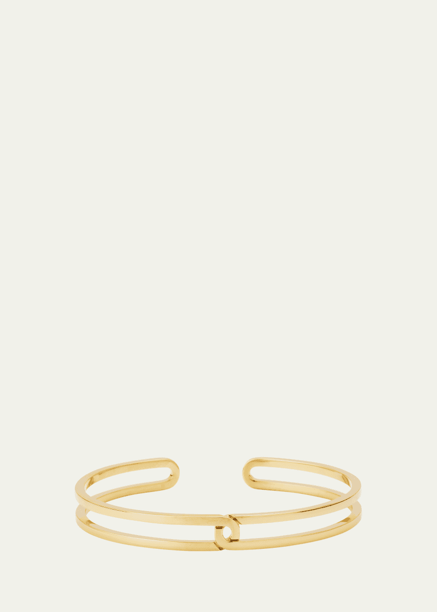 KINRADEN Men's Recycled 18K Yellow Gold Blast Cuff Bracelet