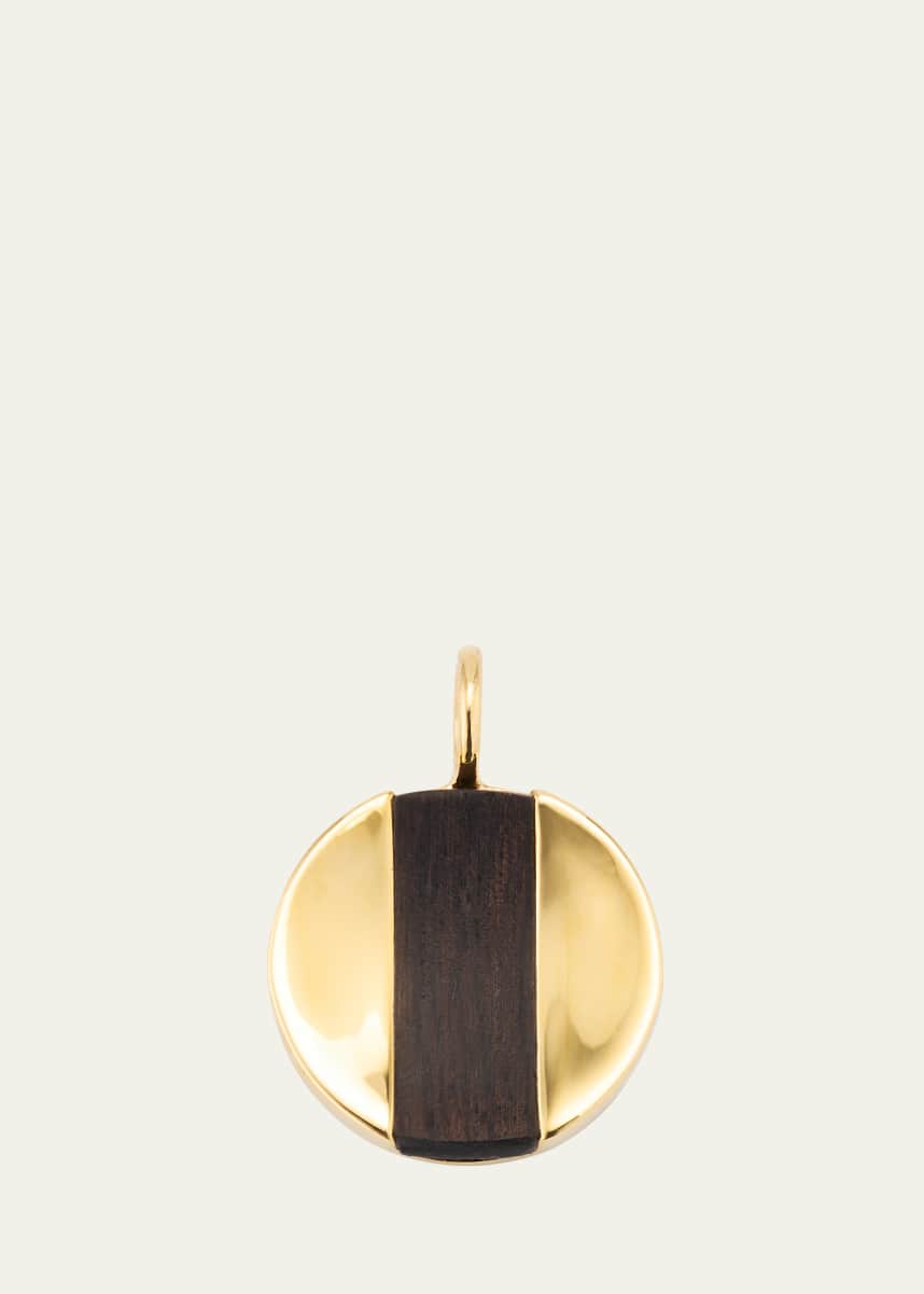 KINRADEN Men's 18K Yellow Gold Mpingo Hardwood Oskar Pendant