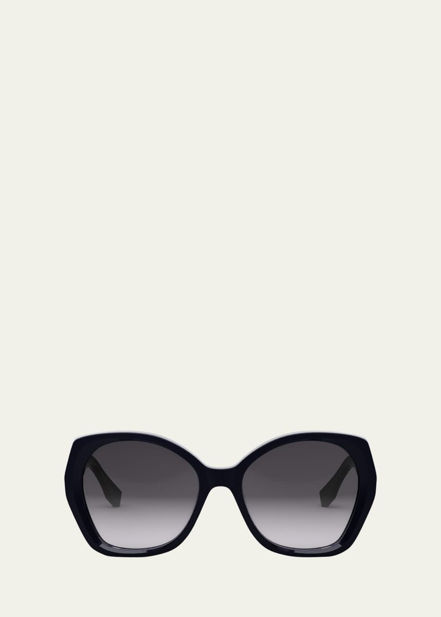 Fendi Lettering Acetate Butterfly Sunglasses