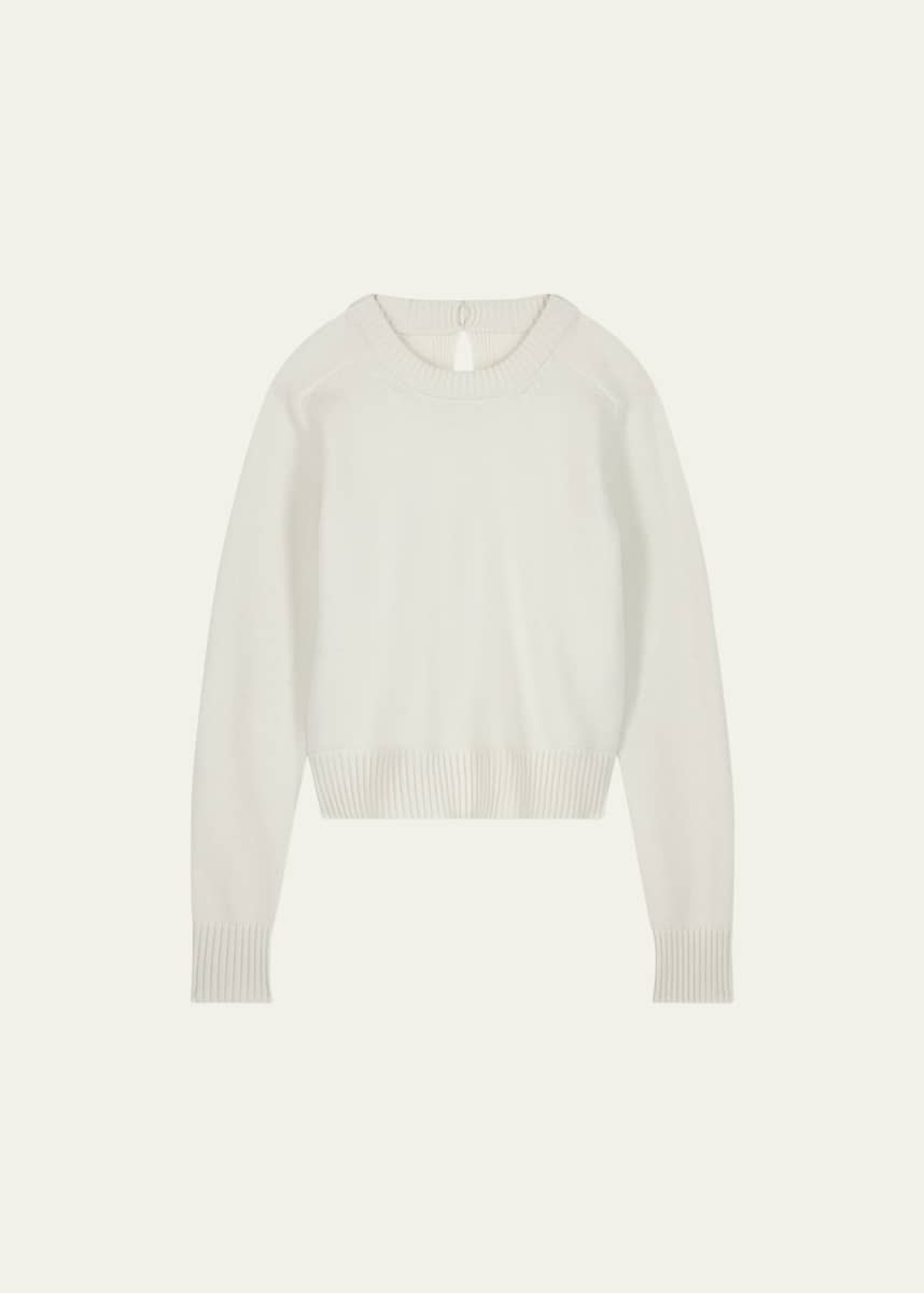 SHANG XIA Twisted Open-Back Wool Cashmere Sweater