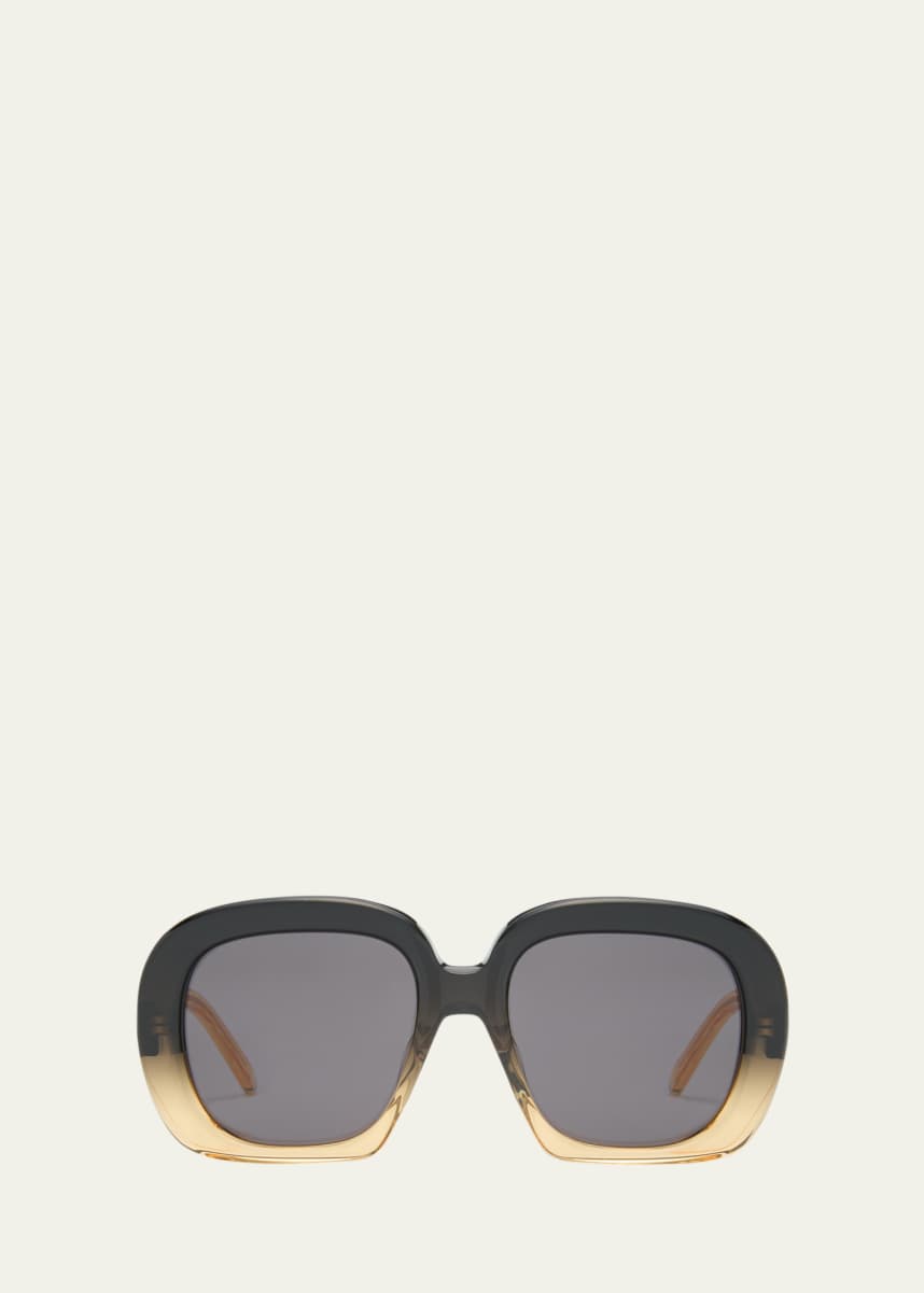 Loewe Smokey Gradient Curved Acetate Square Sunglasses