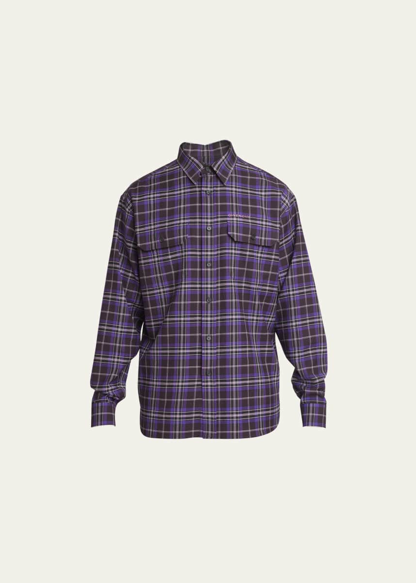 Givenchy Men's Plaid Lumberjack Button-Down Shirt