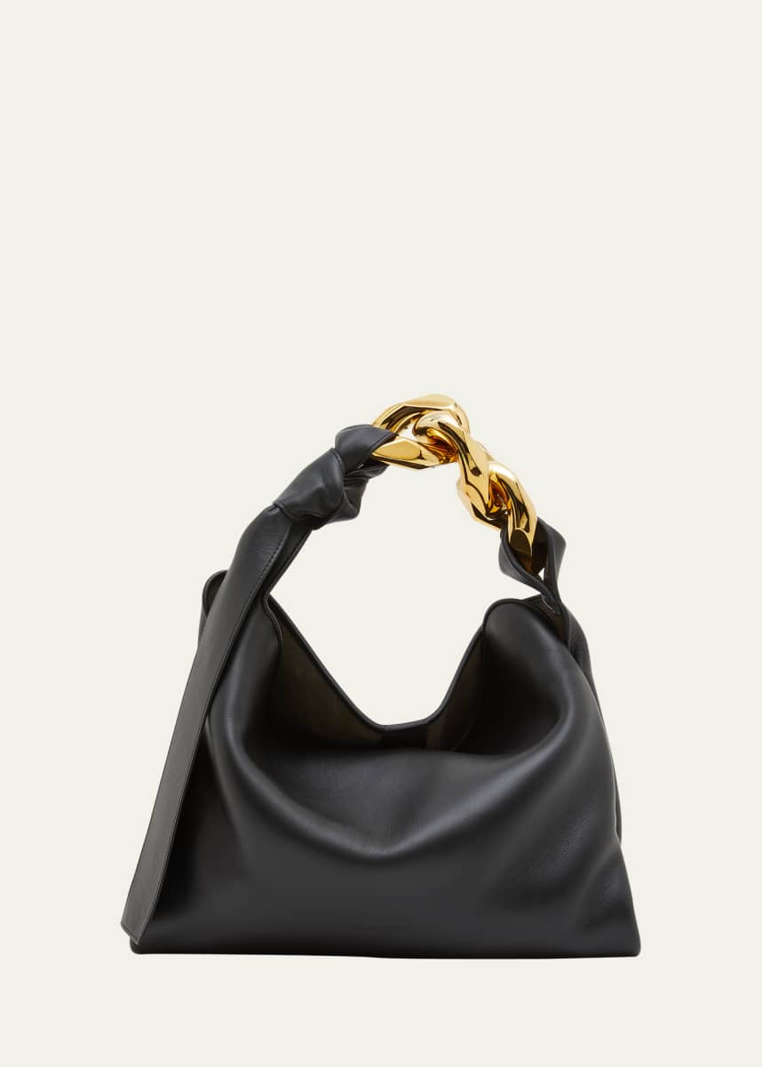 JW Anderson logo-detail Leather Tote Bag - Black