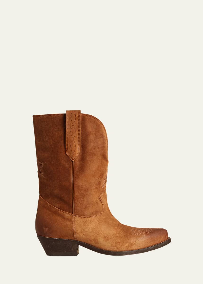 Golden Goose Wish Star Suede Western Boots
