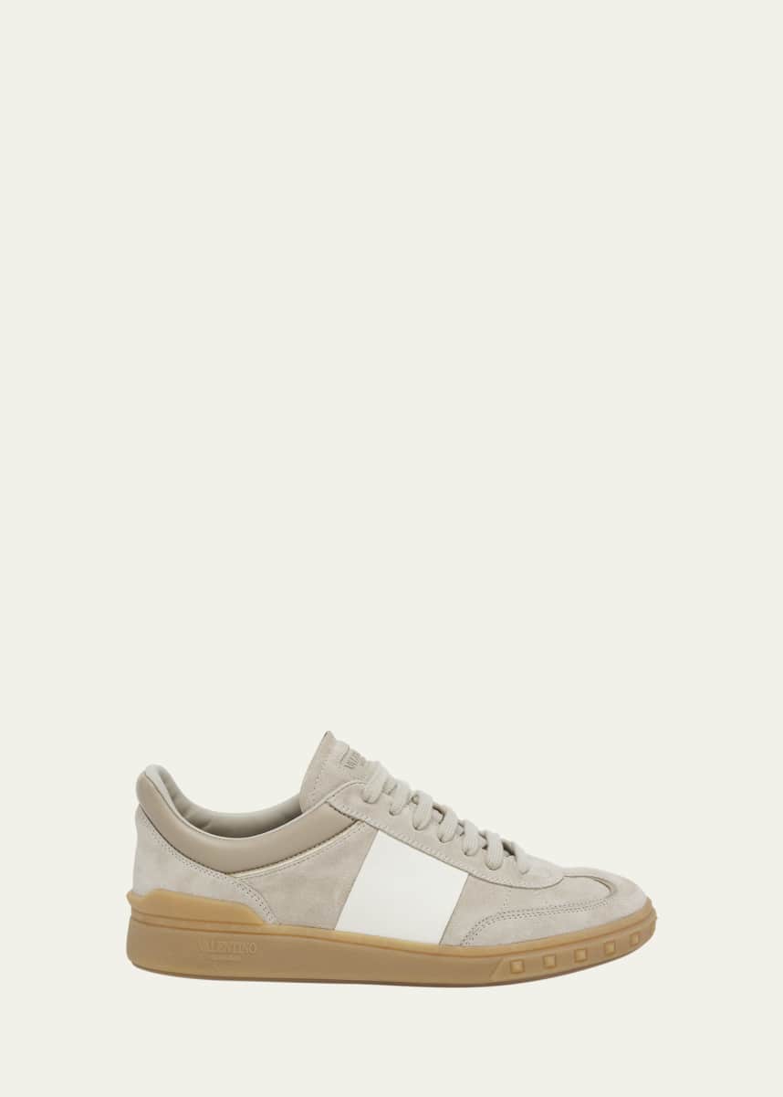 Valentino Garavani Upvillage Bicolor Stripe Low-Top Sneakers