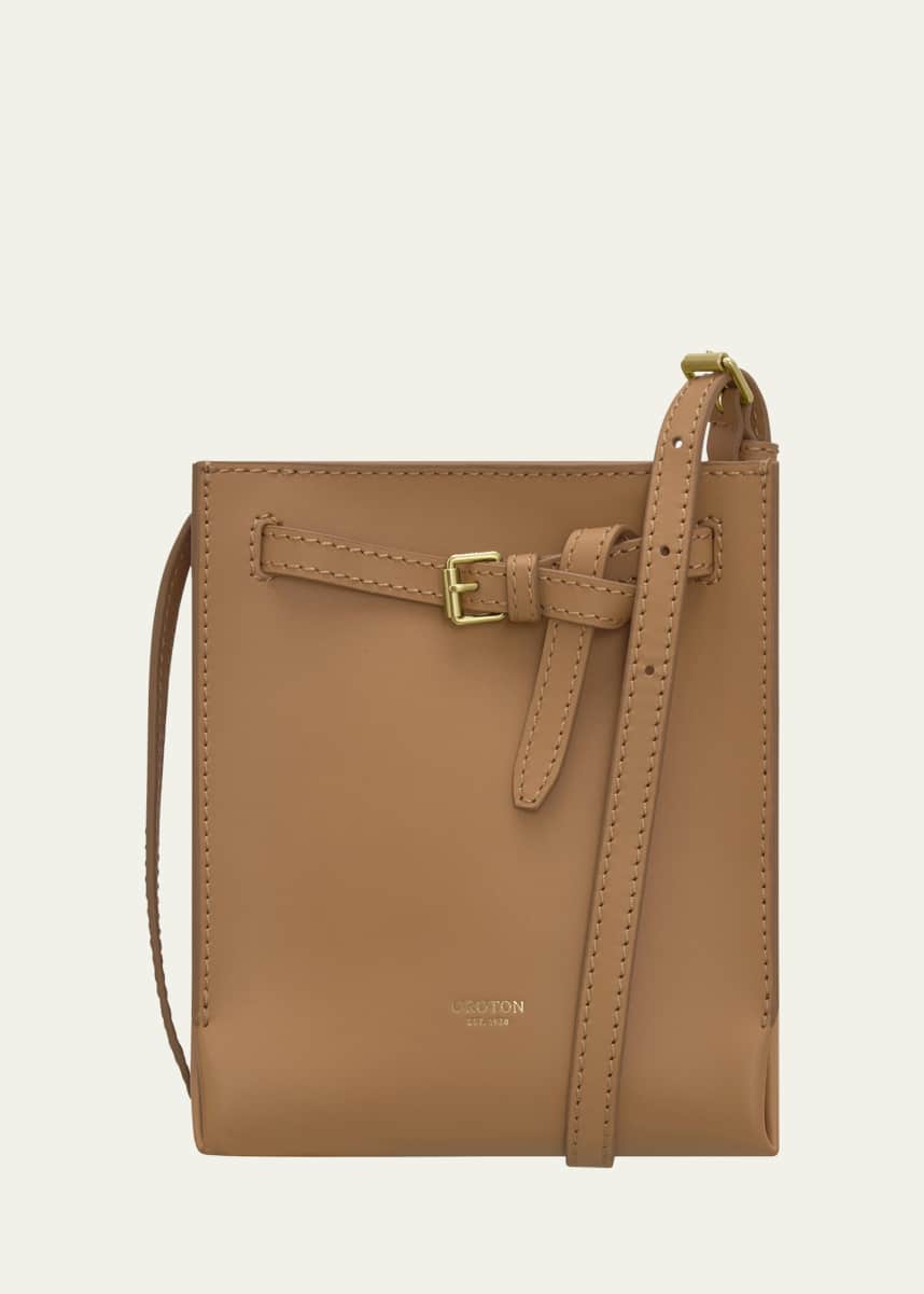 Oroton Margot Leather Bucket Crossbody Bag