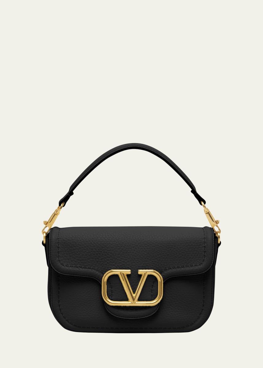 Valentino Garavani Loco VLOGO Flap Leather Shoulder Bag