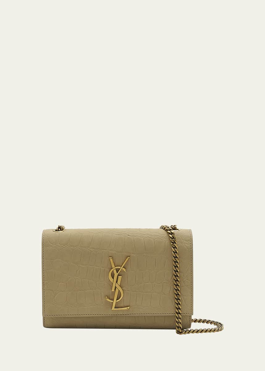 YVES SAINT LAURENT Clutch in Brown Ostrich Leg Leather For Sale at