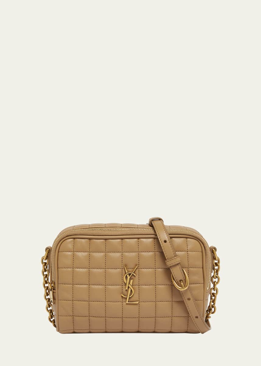 Saint Laurent Cassandre Mini YSL Camera Bag in Quilted Smooth Leather