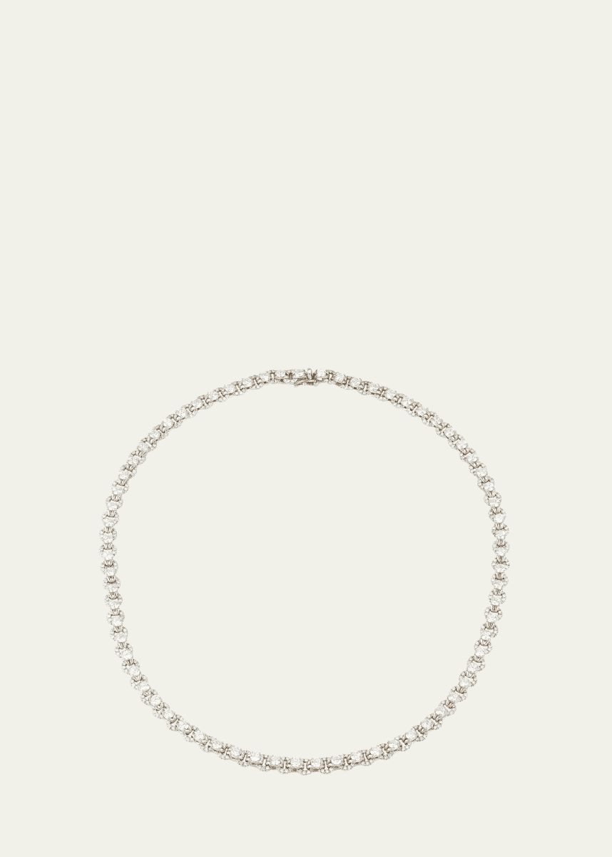 Spinelli Kilcollin Lumia 18K White Gold Diamond Tennis Necklace, 16"L