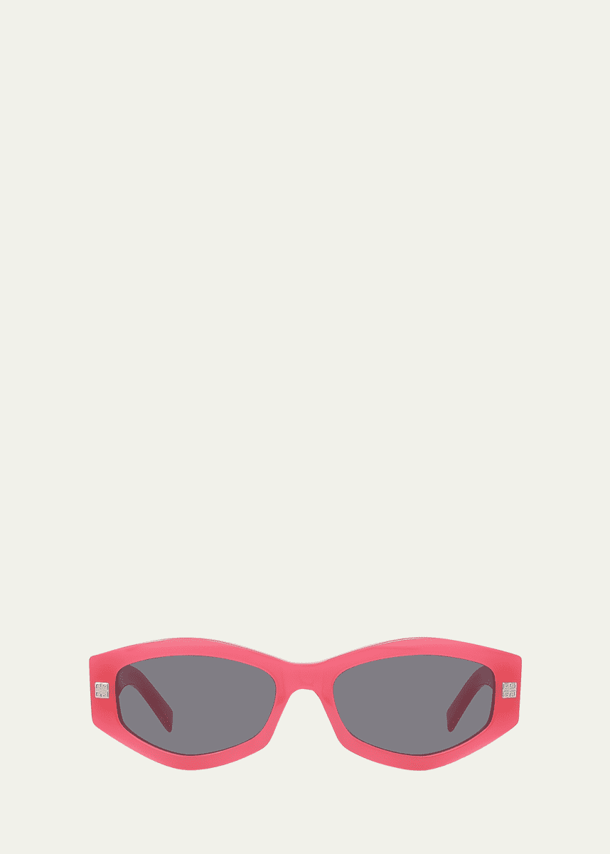 Givenchy GV Day Geometric Acetate Oval Sunglasses