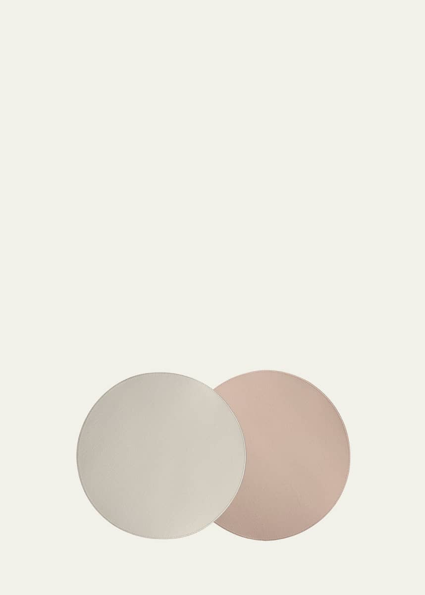 Von Gern Home Cream and Blush Round Reversible Placemat