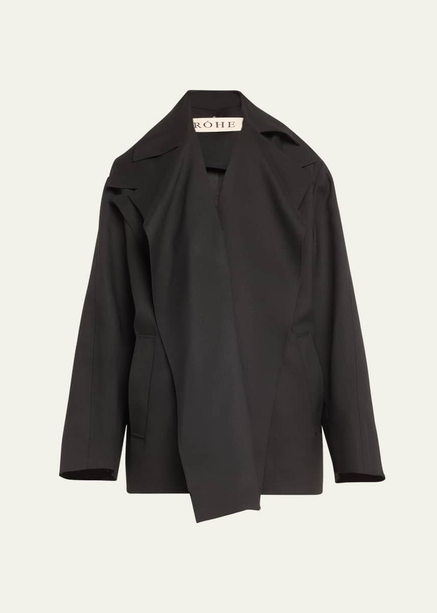 Rohe Tailored Wool Scarf Jacket