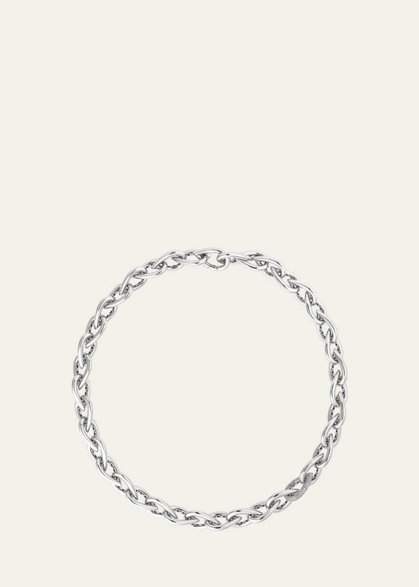 Ileana Makri Small Oblong Lock Chain Necklace