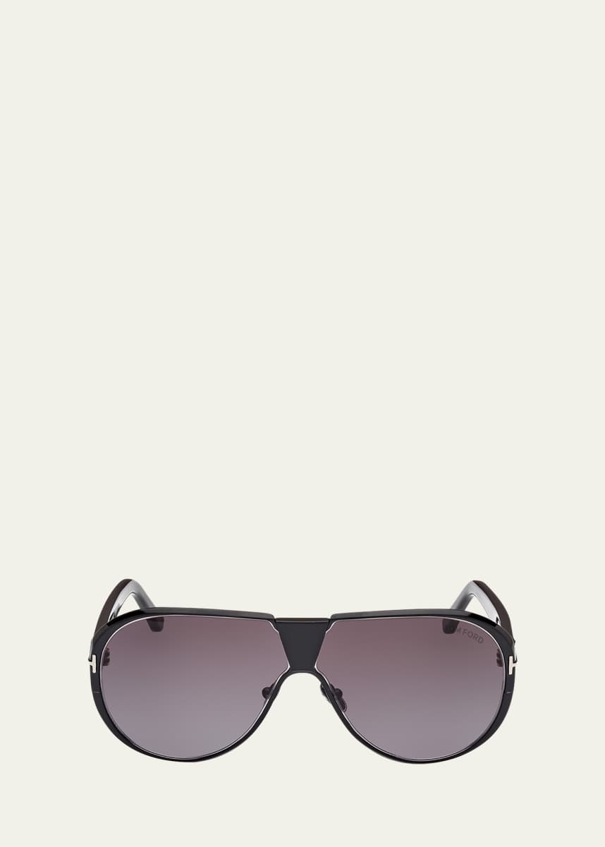 TOM FORD Men's Vicenzo Metal and Acetate Aviator Sunglasses