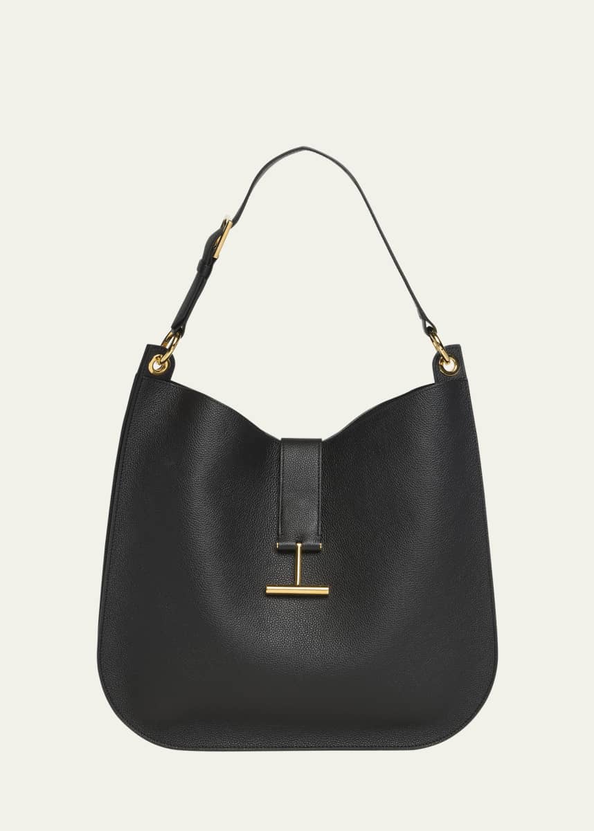 TOM FORD Tara Large Hobo Crossbody in Grained Leather