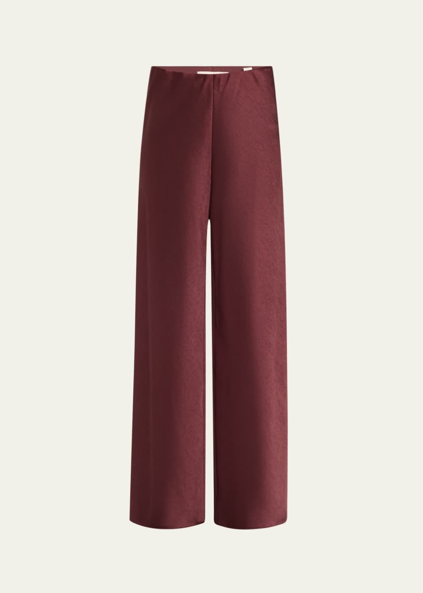 Vince Fluid Bias-Cut Crushed Satin Pants
