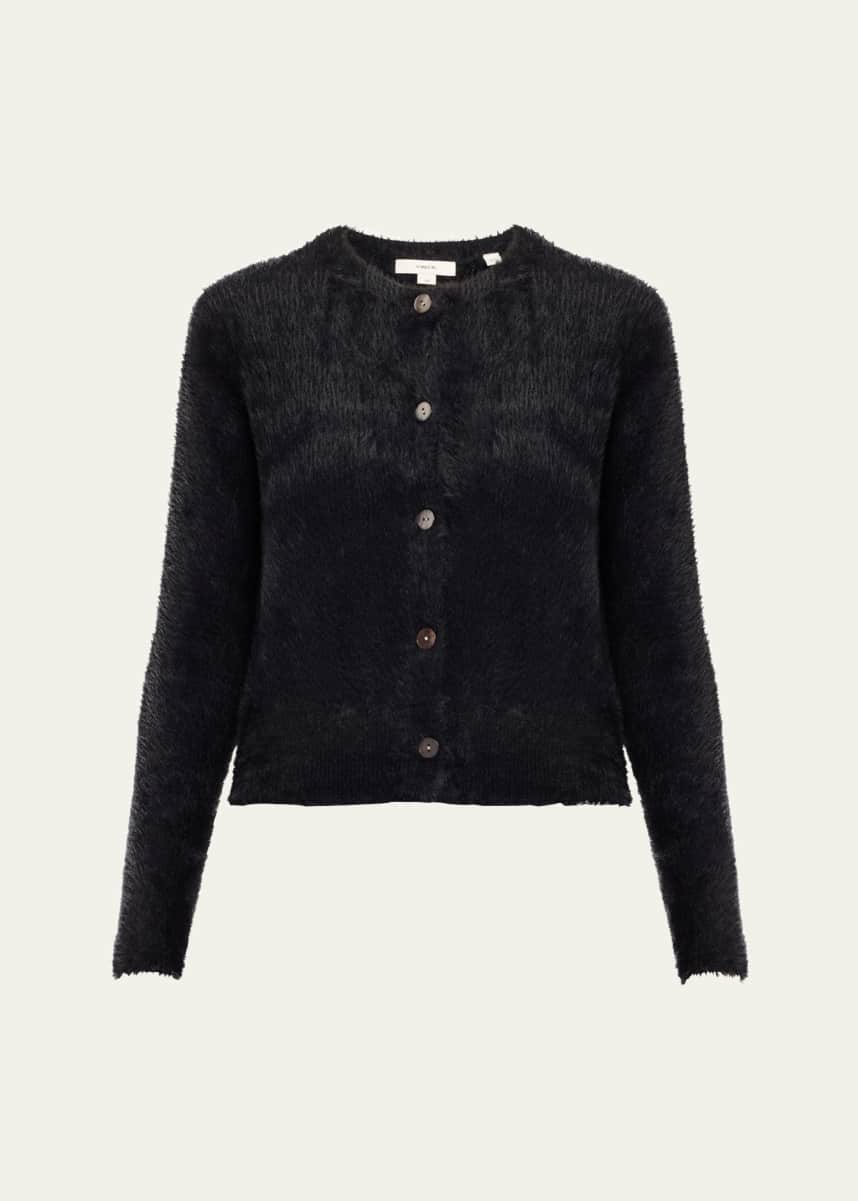 Vince Mother-of-Pearl Eyelash Knit Cardigan