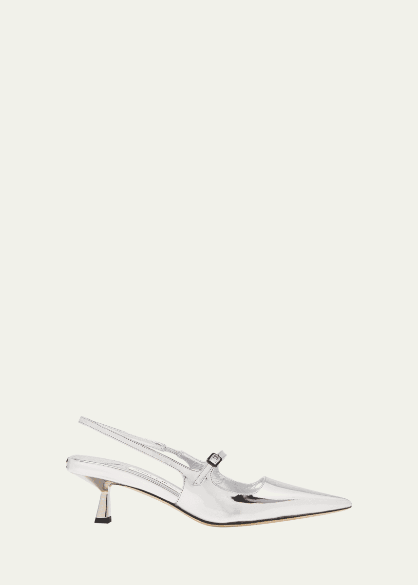 Jimmy Choo Didi Metallic Mary Jane Slingback Pumps
