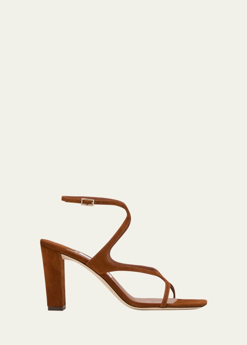 Jimmy Choo Azie Suede Ankle-Strap Sandals