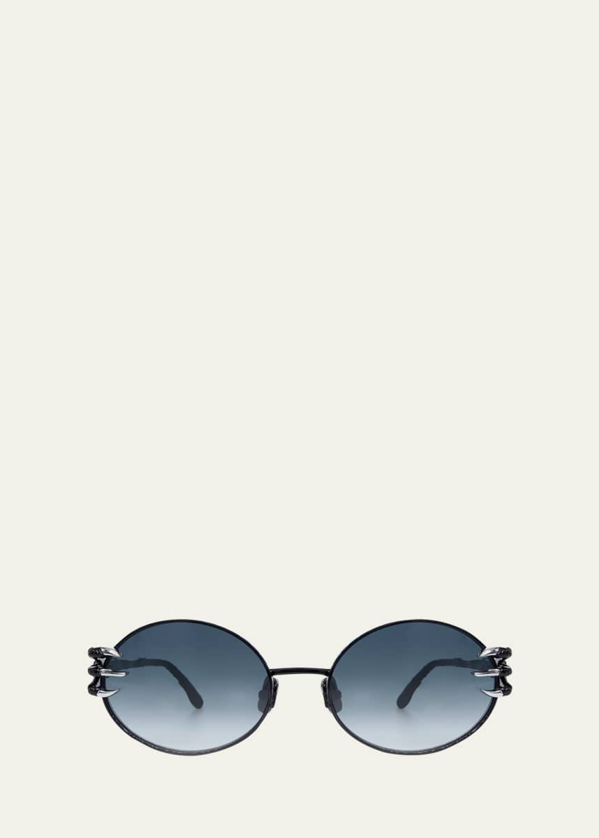 Anna-Karin Karlsson Claw Aventure Titanium Oval Sunglasses