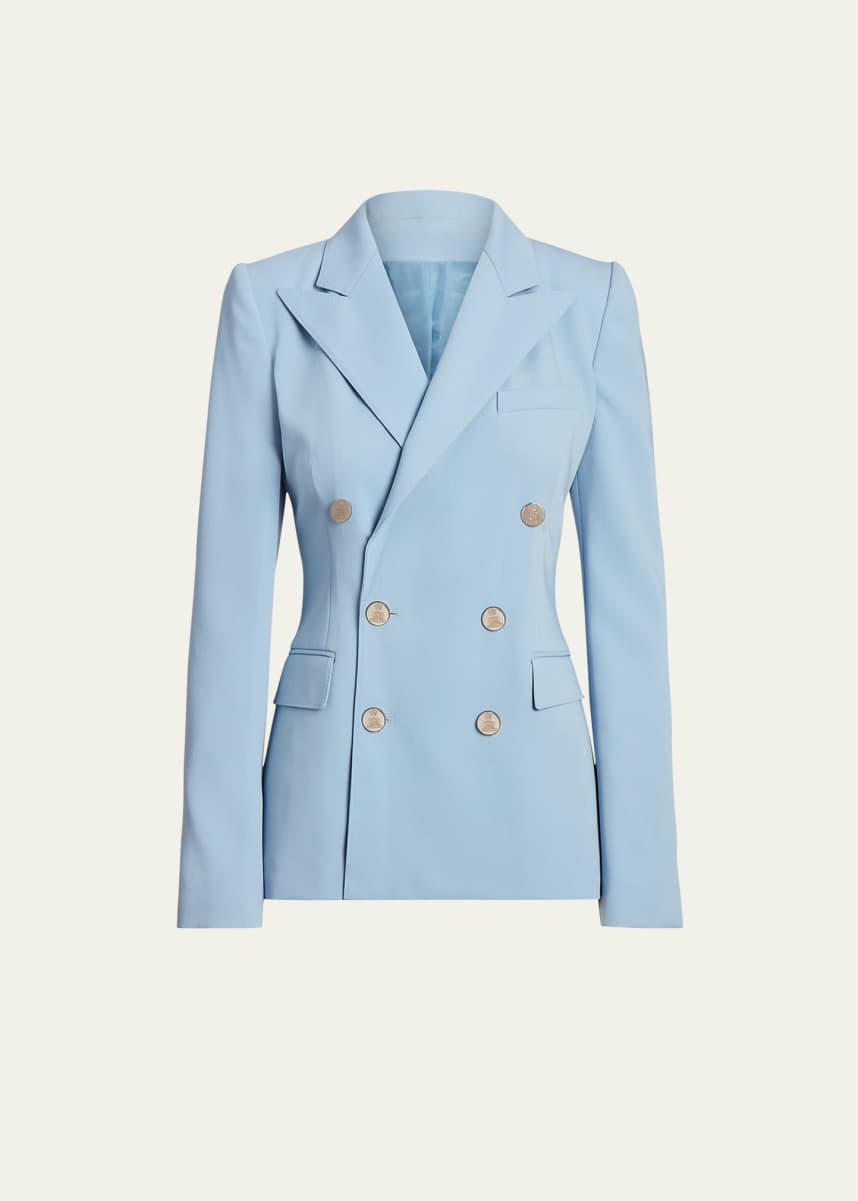 Marni logo-patch single breasted blazer - Blue