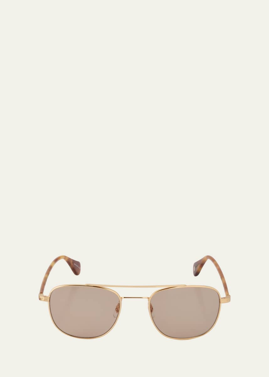 Garrett Leight Men's Clubhouse II Sun Aviator Sunglasses