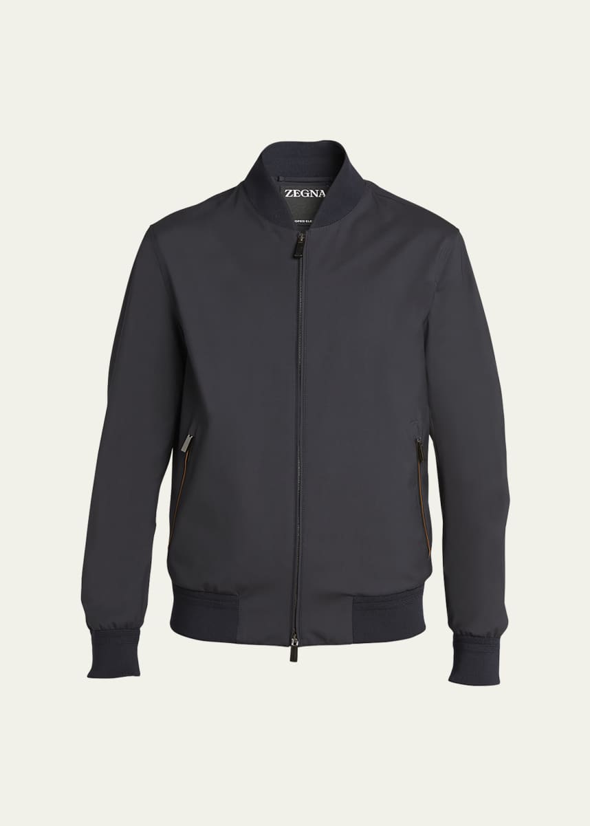 ZEGNA Men's Elements Wool Bomber Jacket