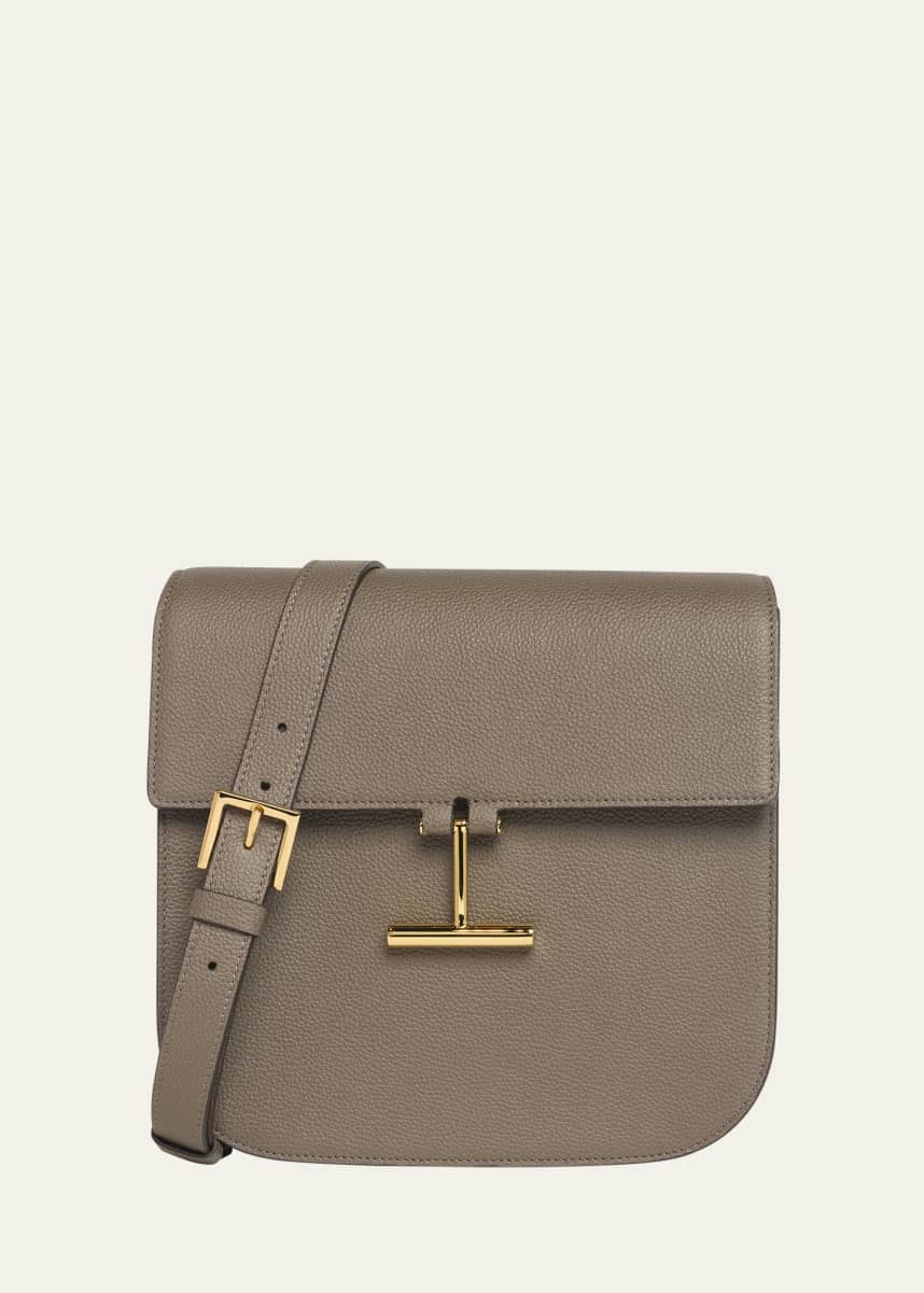 TOM FORD Tara Medium Crossbody in Grained Leather with Leather Strap