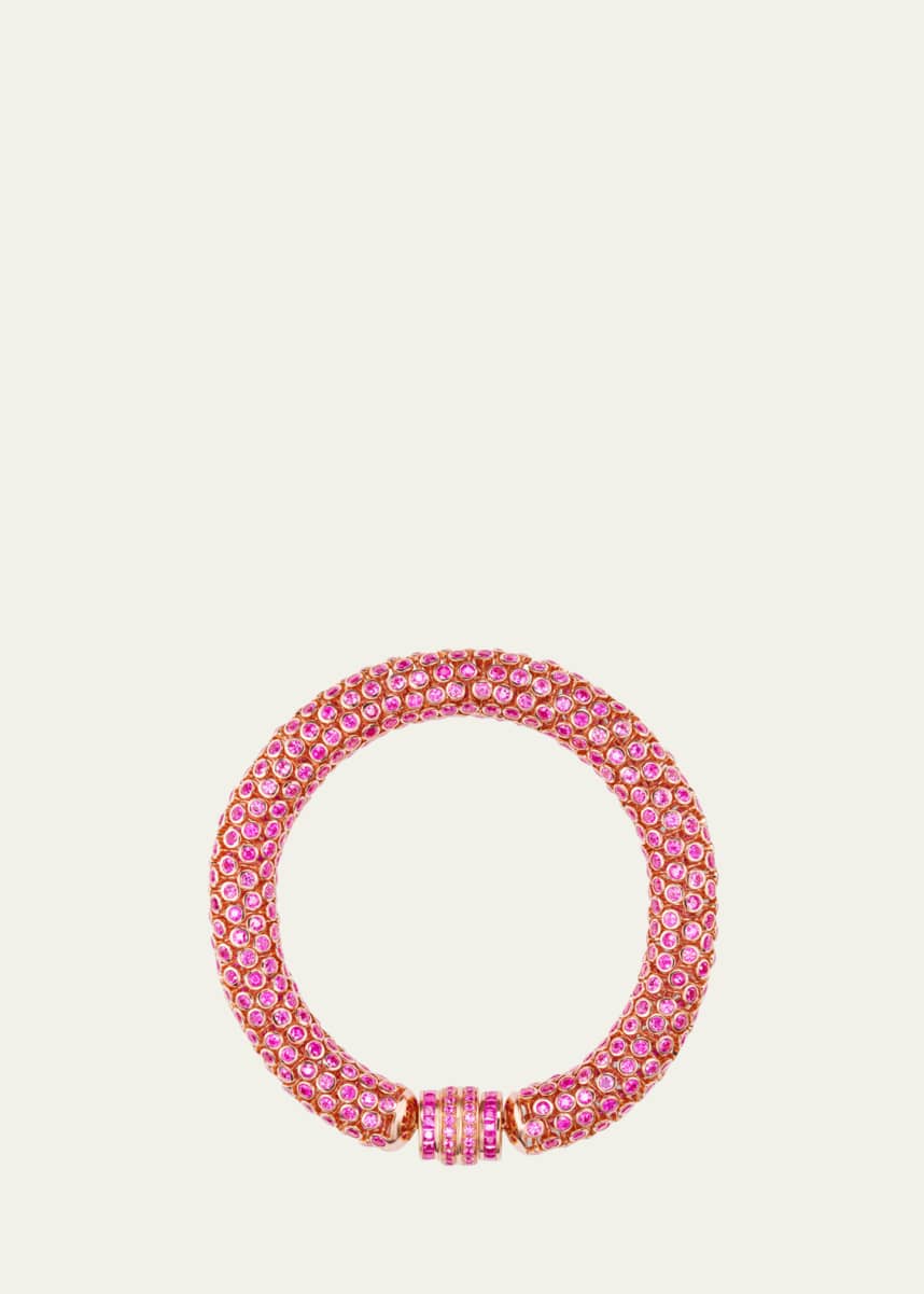 Gemella Jewels 18K Rose Gold Dancing Queen Pink Sapphire Bracelet