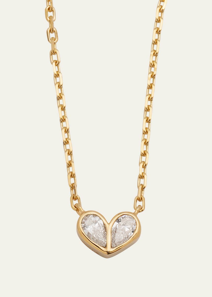 Gemella Jewels 18K Yellow Gold Sweetheart Diamond Necklace