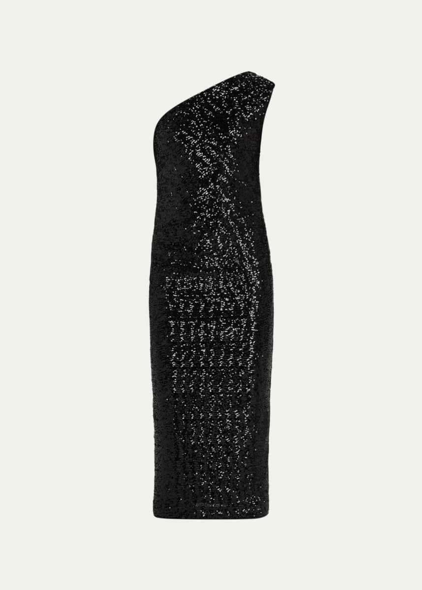 Women's Black Open Back Sequin T Shirt Dress, Marca