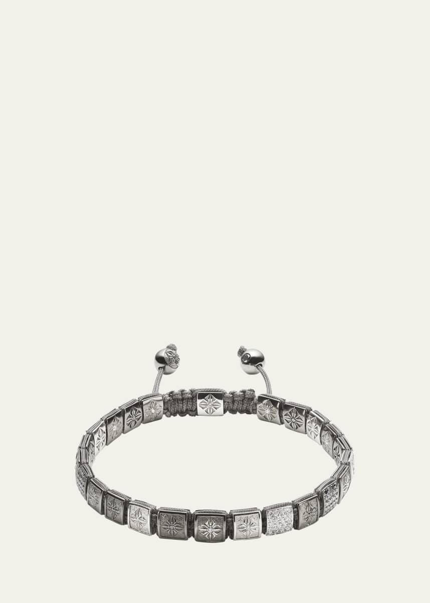 Shamballa Jewels Men's 2xLock 18K Gold Black Rhodium Bracelet with Diamonds