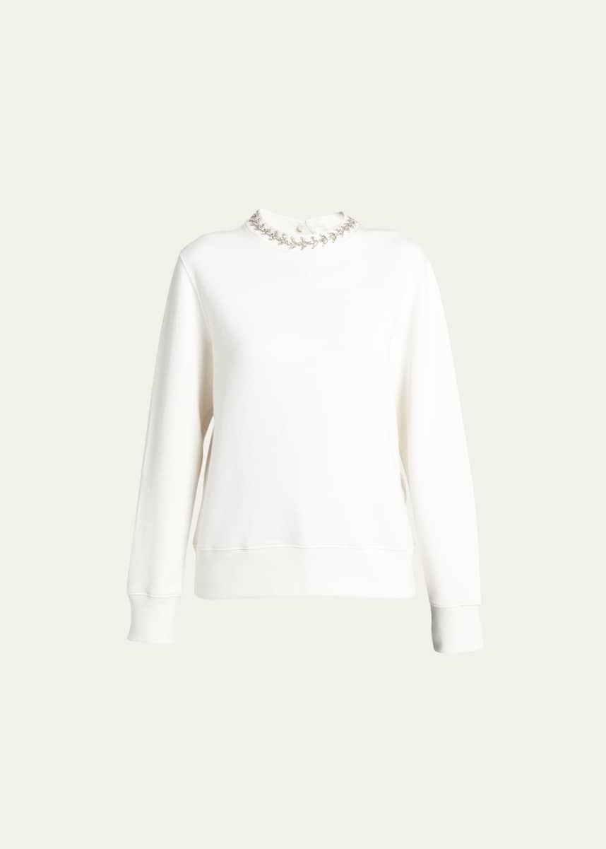 Golden Goose Journey Crewneck Crystal Sweatshirt