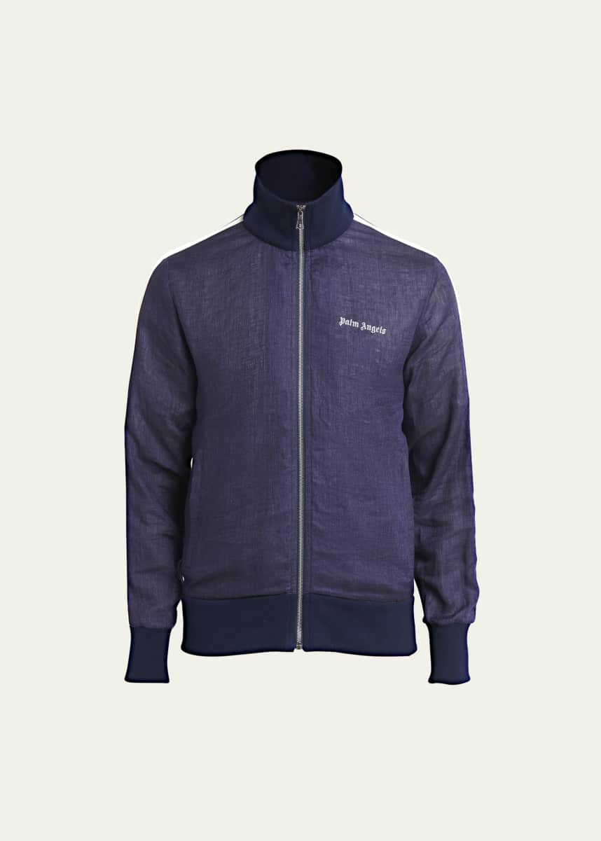 Shop Palm Angels Classic Track Jacket Purple White