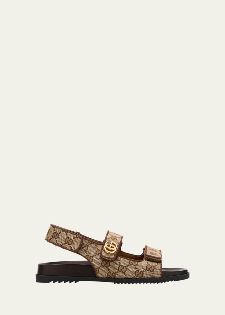 Gucci Moritz Monogram Easy Slingback Sandals