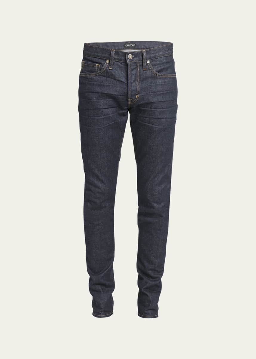 TOM FORD Men's Dark Wash Stretch Slim Fit Jeans
