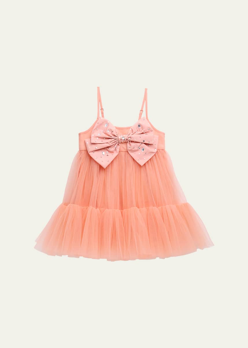 Tutu Du Monde Girl's Simply Pink Bow Tulle Dress, Size 2-11