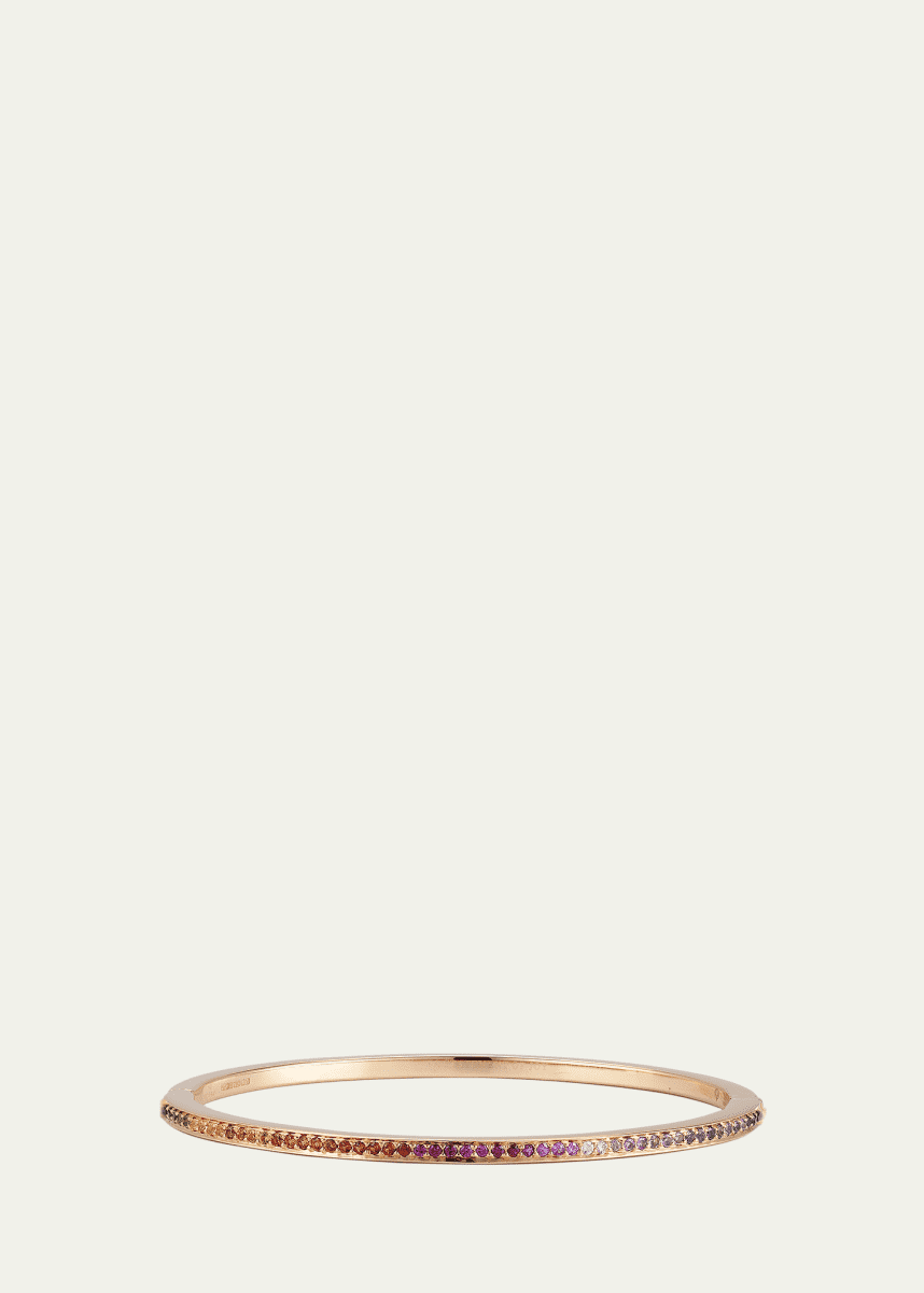 Alice Van Cal 18K Rose Gold Rainbow Journey Bangle Bracelet