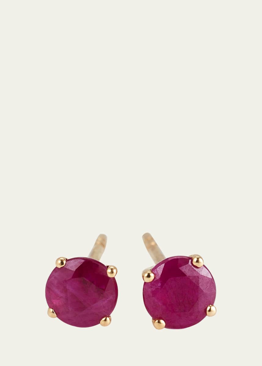Alice Van Cal 18k Rose Gold Gemstone Stud Earrings