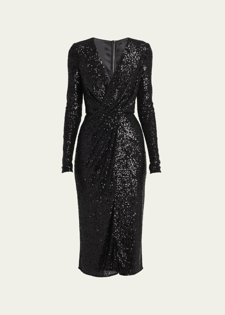 Dolce&Gabbana Micro Sequined Tulle Midi Dress
