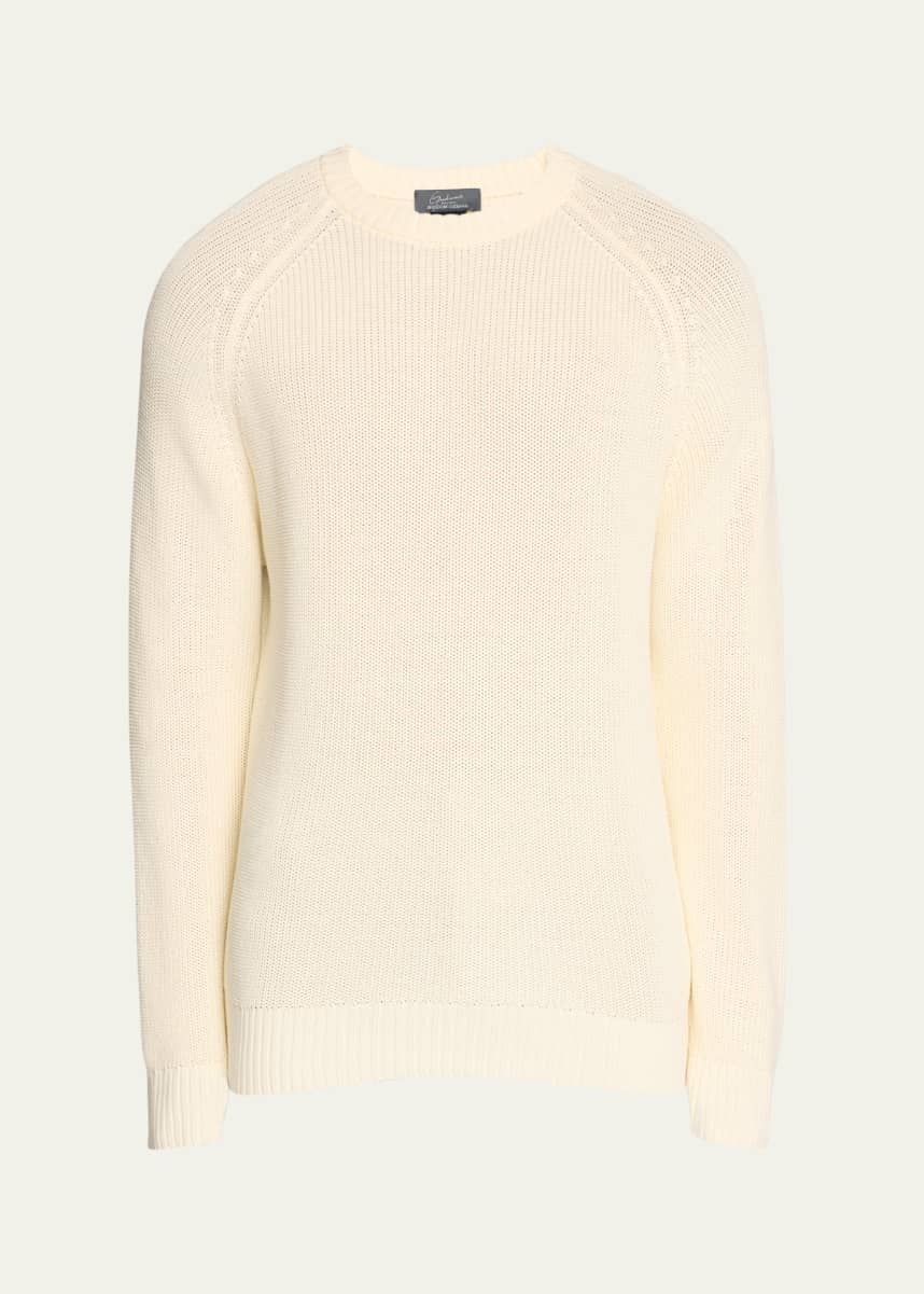 Bergdorf Goodman Men's Cotton Melange Crewneck Sweater