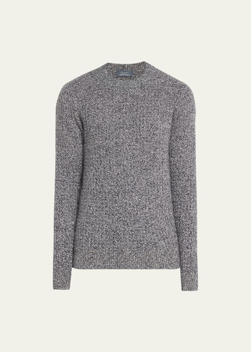 Bergdorf Goodman Men's Cashmere Marled Knit Crewneck Sweater