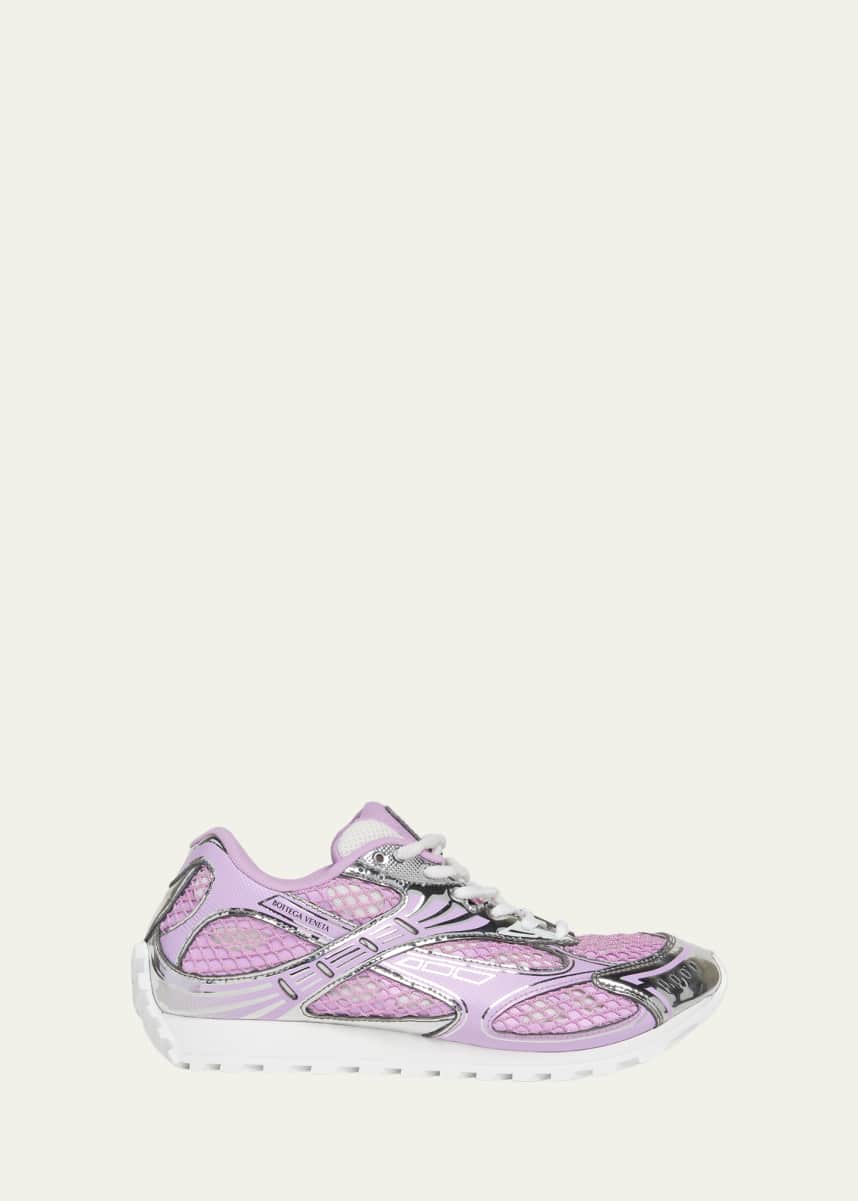 Bottega Veneta Orbit Metallic Net Runner Sneakers