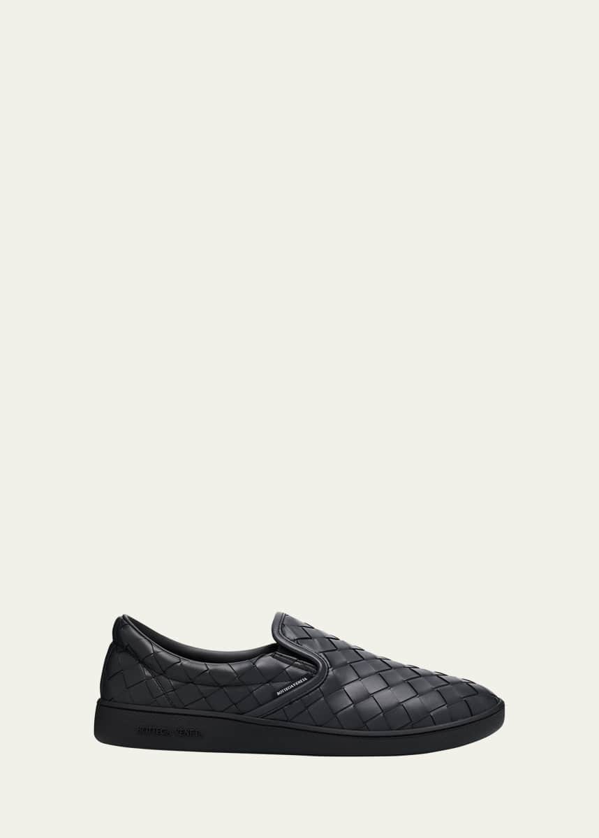 Bottega Veneta Men's Sawyer Intrecciato Leather Slip-On Sneakers